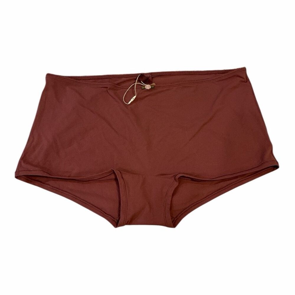 Brand New Skims Women's Size Medium Burgundy Purple Print Boy shorts